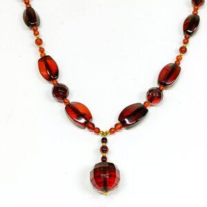 Jewelry Cherry Amber Bakelite Necklace Yellow Gold 1383663